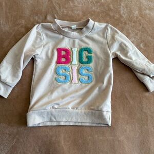 Big Sis Sweatshirt Size 3